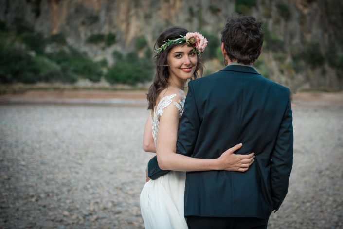 Romantic Mallorca sunset beach wedding